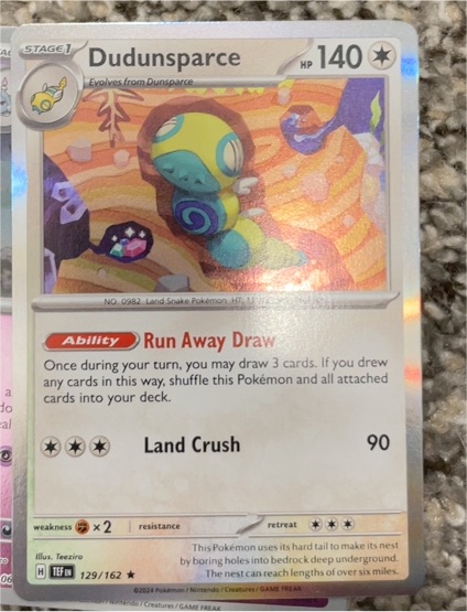 2024 Pokémon #129 Dudunsparce — front