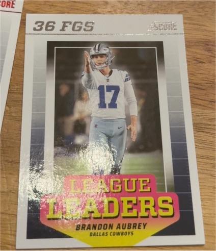 2024 Panini Score League Leaders #LL-BAY Brandon Aubrey — front