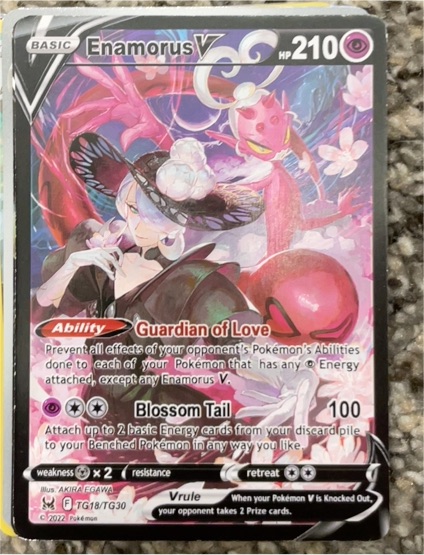 2022 Pokémon Lost Origin #TG18 Enamorus V — front