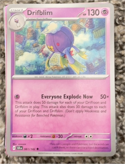2023 Pokémon TCG SV07: Stellar Crown #061 Drifblim — front