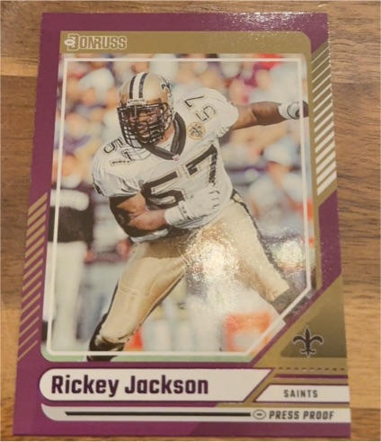 2024 Donruss #102 Rickey Jackson Press Proof Purple — front