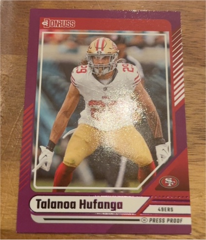 2024 Panini Donruss #223 Talanoa Hufanga Press Proof Purple — front