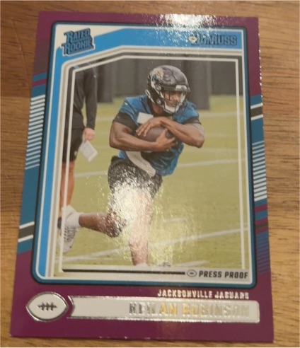 2024 Donruss #385 Keilan Robinson Rated Rookie Purple Press Proof — front