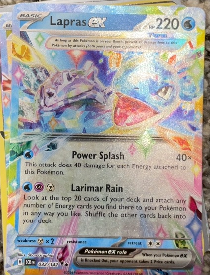 2024 Pokémon Stellar Crown #032 Lapras ex — front