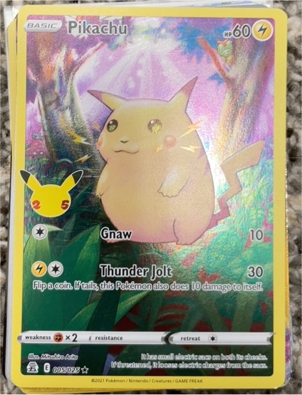 2021 Pokémon Celebrations #005 Pikachu Full Art Holo — front