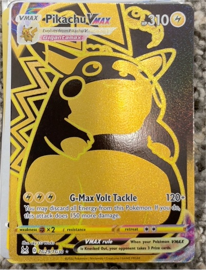 2022 Pokémon Lost Origin #TG29/TG30 Pikachu VMAX Gigantamax — front