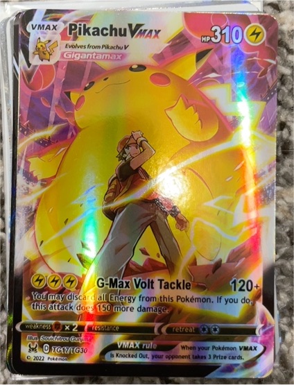 2022 Pokemon TCG Pikachu VMAX Gigantamax #TG17/TG30 — front