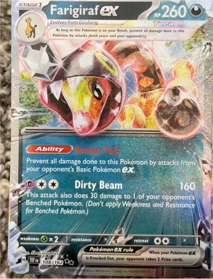 2024 Pokémon Farigiraf ex #108/162 — front