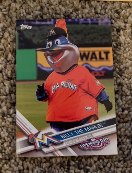 2017 Topps Opening Day Mascots #M-2 Billy the Marlin — front