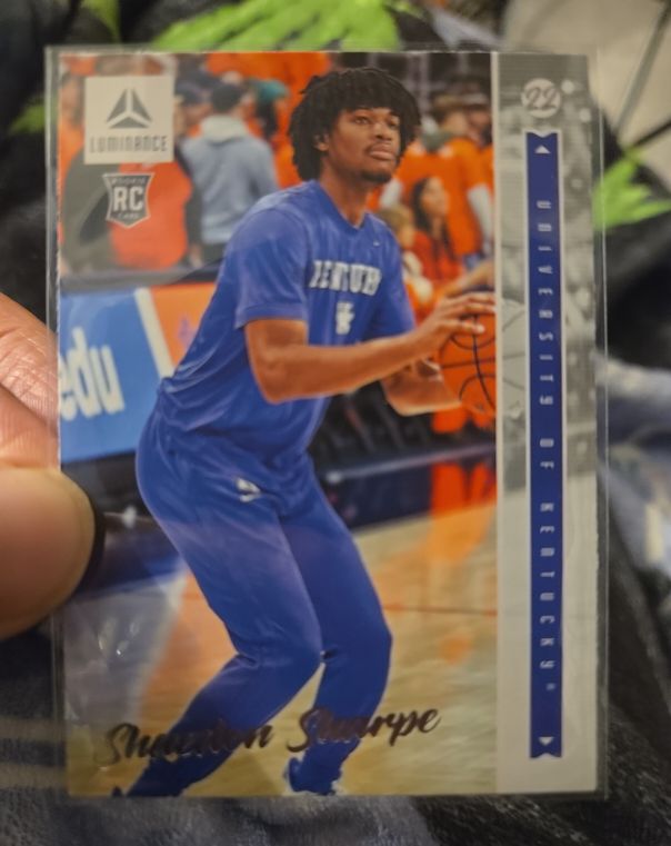 2022 Panini Chronicles Draft Picks Luminance #41 Shaedon Sharpe Rookie — front