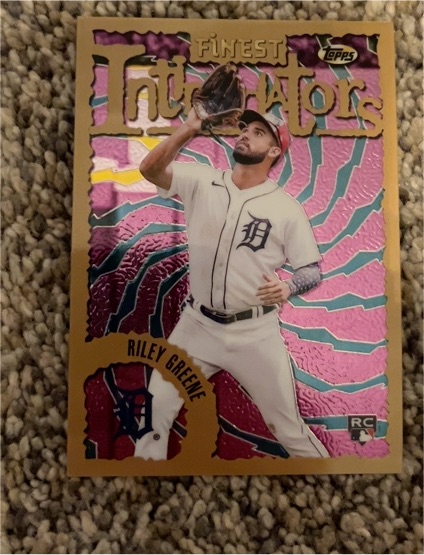 2023 Topps Finest Flashbacks Intimidators #17 Riley Greene — front