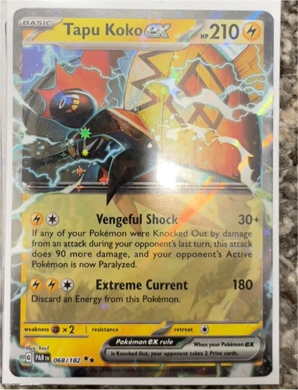Tapu Koko ex 068/182 SV04 Paradox Rift — front