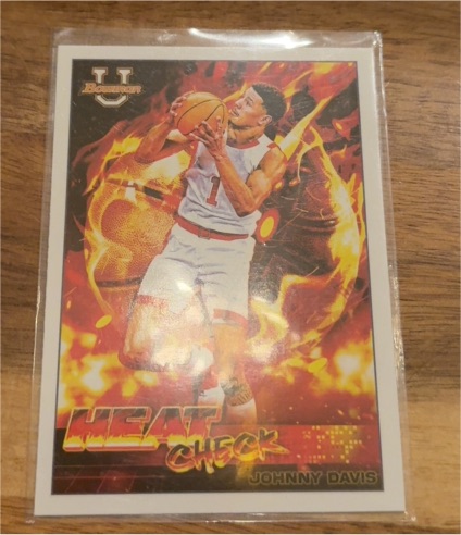 2021-22 Bowman University #HC-15 Johnny Davis Heat Check — front