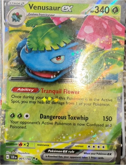 2022 Pokémon SV07 Stellar Crown #001 Venusaur ex — front