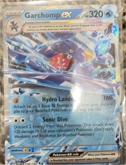 2022 Pokémon SV04: Paradox Rift #038 Garchomp ex — front