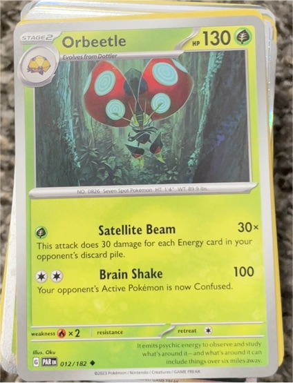 2023 Pokémon Paradox Rift #012 Orbeetle — front