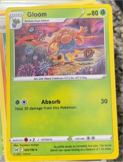 2022 Pokémon Lost Origin #002 Gloom — front
