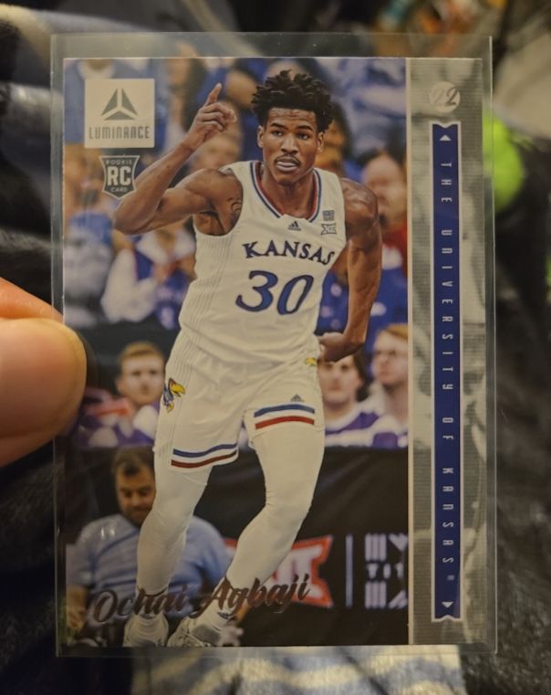 2022 Panini Chronicles Draft Picks Luminance #45 Ochai Agbaji — front