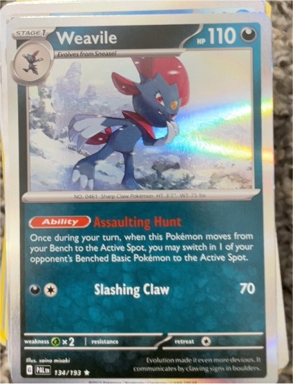 2023 Pokémon TCG Paldea Evolved #134 Weavile — front