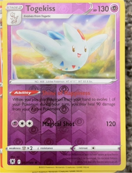 2022 Pokemon Astral Radiance #057 Togekiss — front