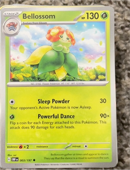 2023 Pokémon Obsidian Flames #003 Bellossom — front