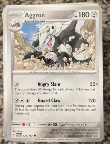2024 Pokemon Twilight Masquerade #122 Aggron — front