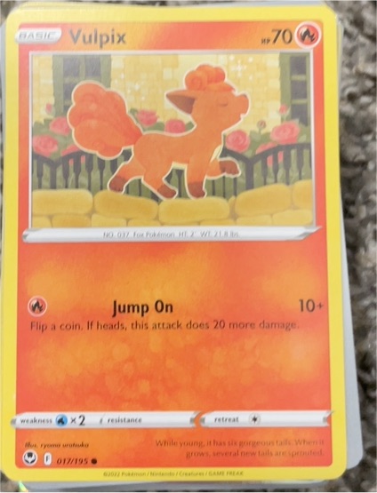 2022 Pokémon Sword & Shield Silver Tempest #017 Vulpix — front