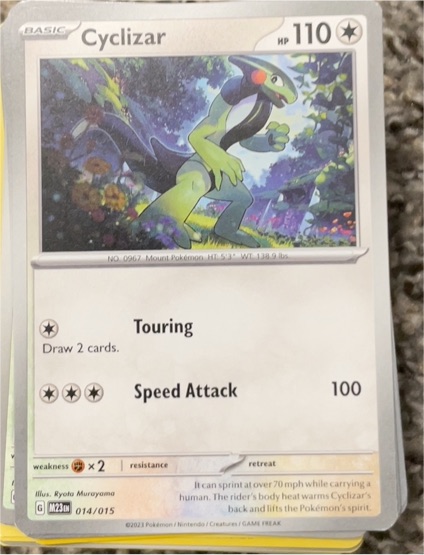 2023 Pokémon McDonald's #014 Cyclizar — front