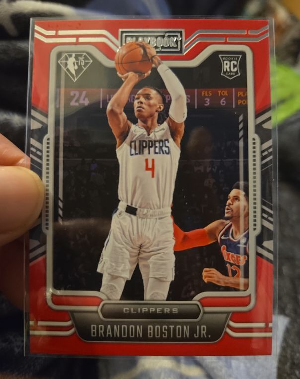 2021-22 Panini Chronicles Playbook #274 Brandon Boston Jr. Rookie Clippers — front