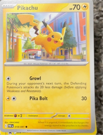 2024 Pokémon SV: Paldean Fates #018 Pikachu — front