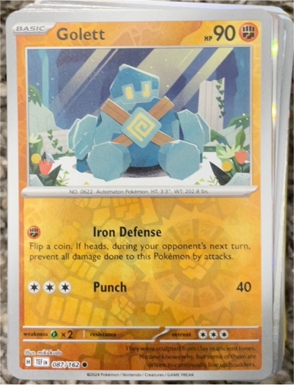 2024 Pokémon Temporal Forces #087 Golett — front