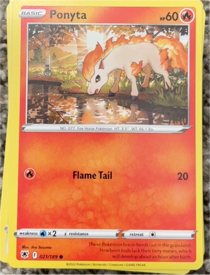 2022 Pokemon Sword & Shield Astral Radiance #021 Ponyta — front
