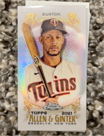 2021 Topps Allen & Ginter Chrome #124 Byron Buxton — front