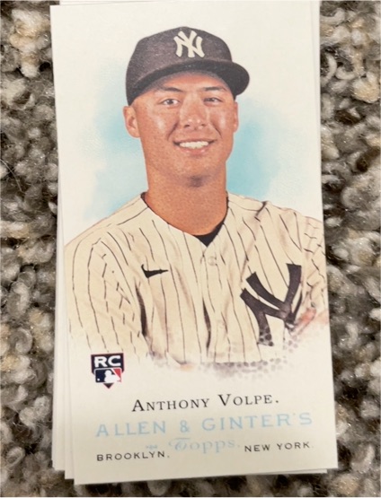 2023 Topps Allen & Ginter #RDV-18 Anthony Volpe Mini Rookie Design Variation — front