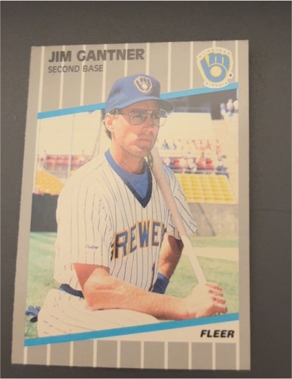 1989 Fleer #186 Jim Gantner Milwaukee Brewers — front