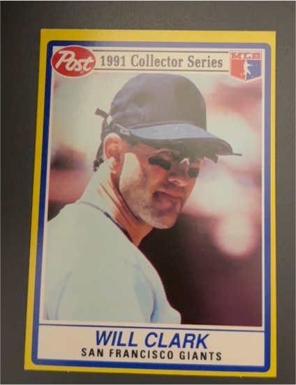1991 Post Collector Series #3 Will Clark — front