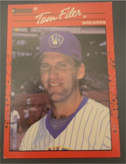 1990 Donruss #687 Tom Filer Milwaukee Brewers — front