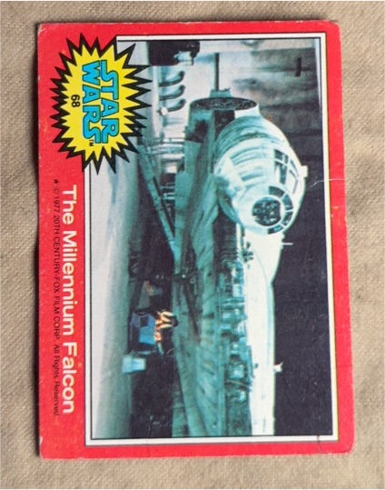 1977 Topps Star Wars #68 The Millennium Falcon — front