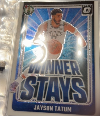 2024-25 Panini Donruss Optic #2 Jayson Tatum Winner Stays — front