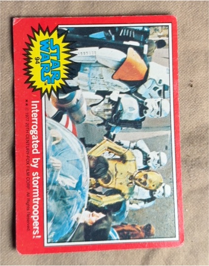 1977 Topps Star Wars Red Series 2 #94 Interrogated by Stormtroopers — front