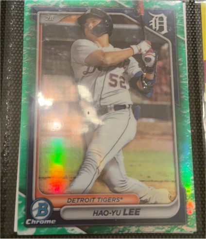 2024 Bowman Chrome #BCP-55 Hao-Yu Lee Lunar Glow Refractor — front