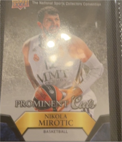 2015 Upper Deck National Sports Collectors Convention Prominent Cuts #NSCC-3 Nikola Mirotic — front