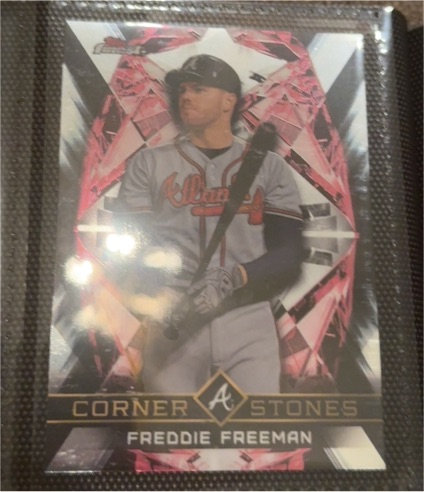 2018 Topps Finest Cornerstones #FC-FF Freddie Freeman — front