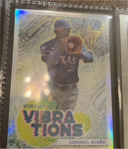 2022 Bowman Chrome Virtuosic Vibrations #VV-19 Luisangel Acuna — front