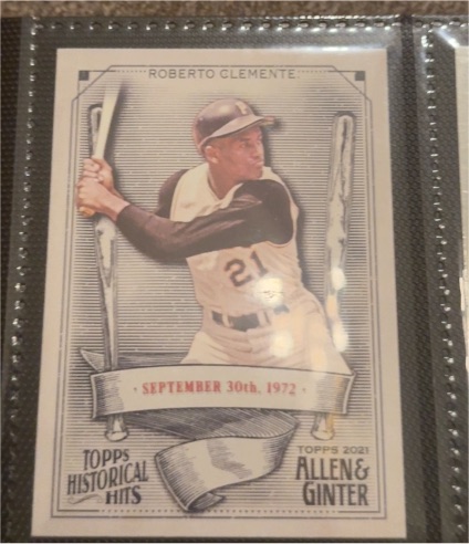2021 Topps Allen & Ginter Historical Hits #HH-11 Roberto Clemente — front