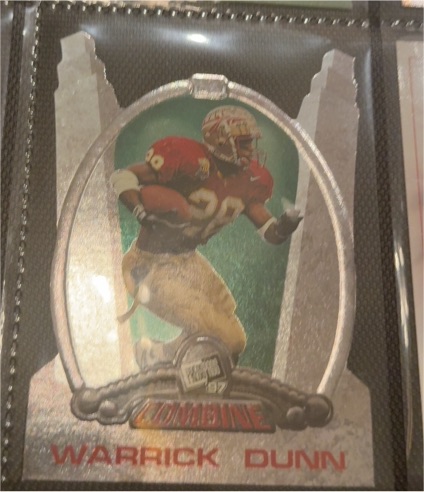 1997 Press Pass Combine Die-Cuts #2 Warrick Dunn — front