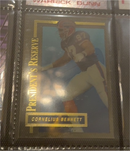 1996 Collector's Edge President's Reserve Cornelius Bennett — front