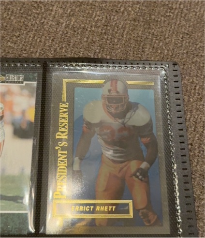 1996 Collector's Edge President's Reserve #393 Errict Rhett — front