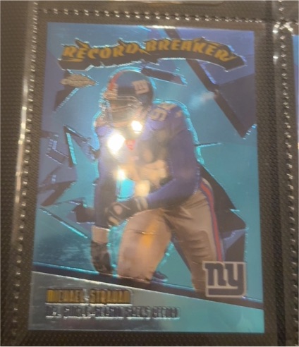 2003 Topps Chrome #RB21 Michael Strahan Record Breakers — front