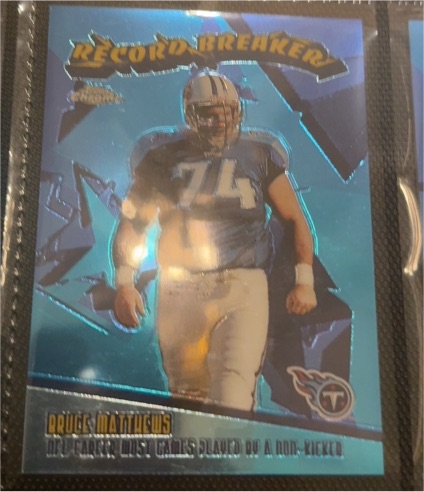 2003 Topps Chrome Record Breakers #RB4 Bruce Matthews — front